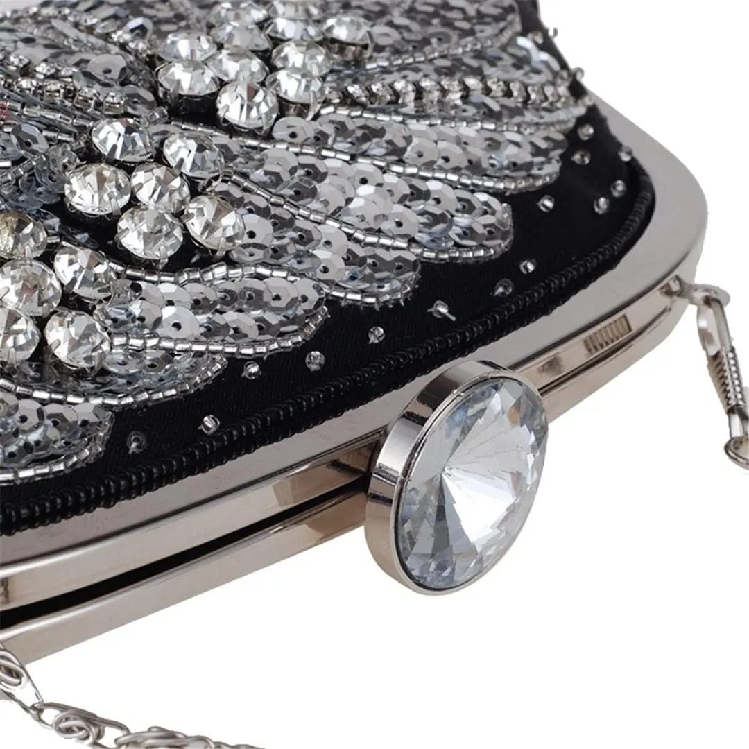 Sequin Elegant Evening Bags Ladies Rhinestone Wedding Party Handbag Chain Shoulder Bags Women Clutch Purse