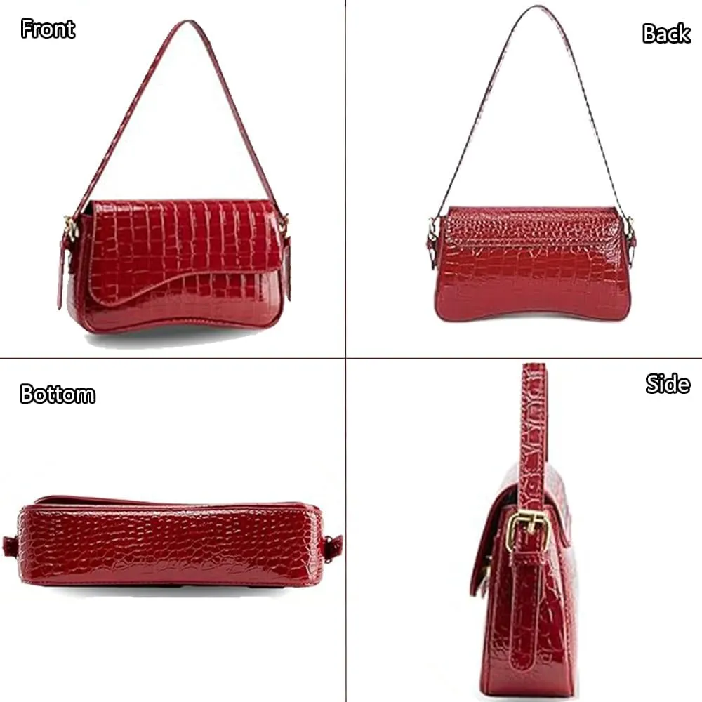 Shoulder Purses for Women, Trendy Purse Clutch Purse Handbag PU Leather Tote Bag Crossbody Bags