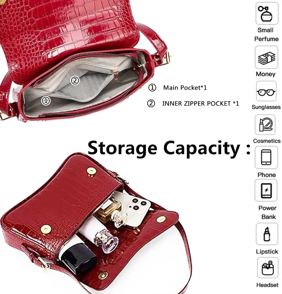 Shoulder Purses for Women, Trendy Purse Clutch Purse Handbag PU Leather Tote Bag Crossbody Bags