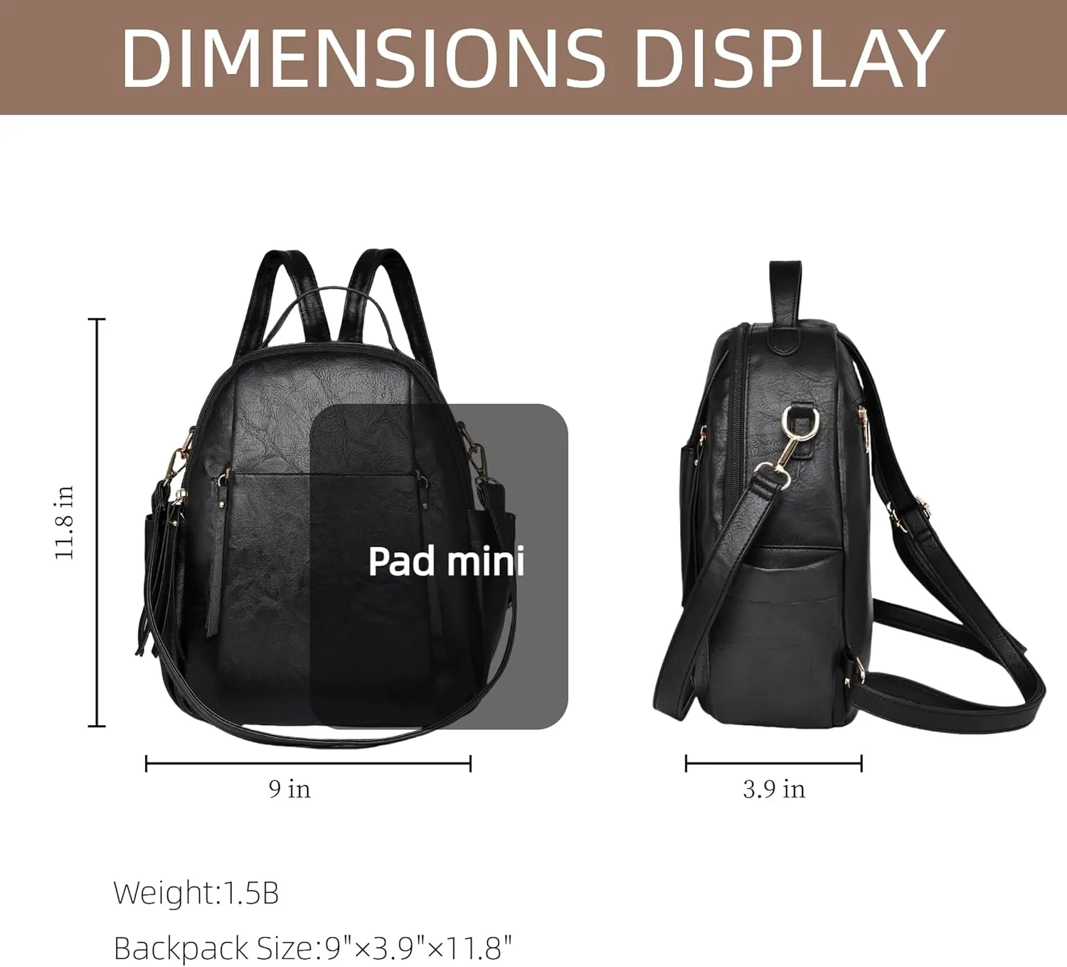 Small Backpack for Women Designer Leather Mini Backpack Purse Ladies Fashion Roomy Shoulder Handbag