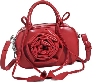 Small Shoulder Bag Casual Solid Color PU Leather Trendy for Women Ladies Satchel