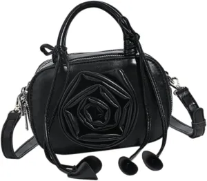 Small Shoulder Bag Casual Solid Color PU Leather Trendy for Women Ladies Satchel