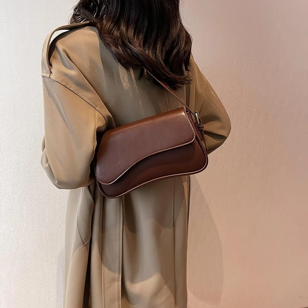 Small Shoulder Bag Y2K Purse for Women Crocodile Handbag Clutch Purse Classic Retro Crossbody Bag Satchel