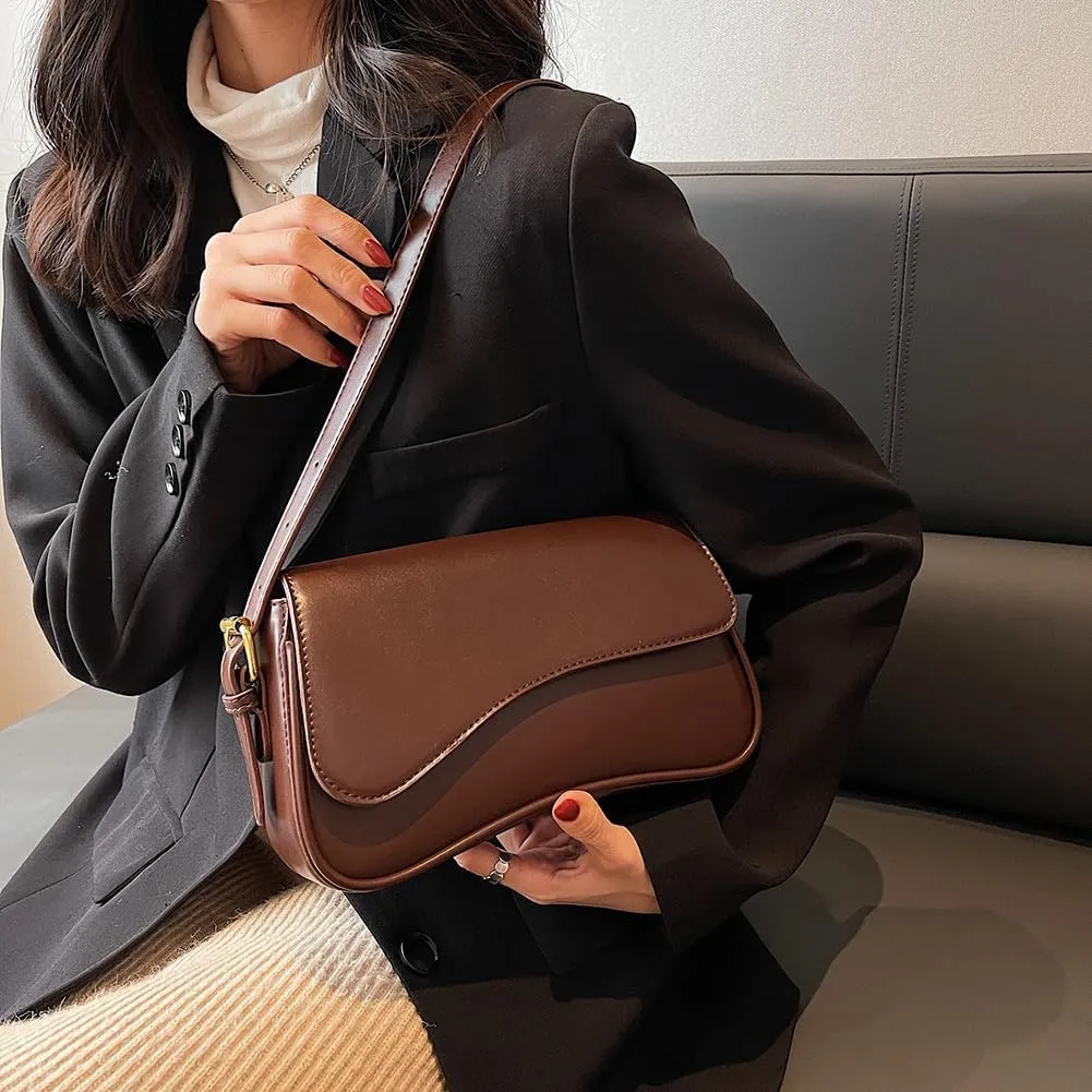 Small Shoulder Bag Y2K Purse for Women Crocodile Handbag Clutch Purse Classic Retro Crossbody Bag Satchel