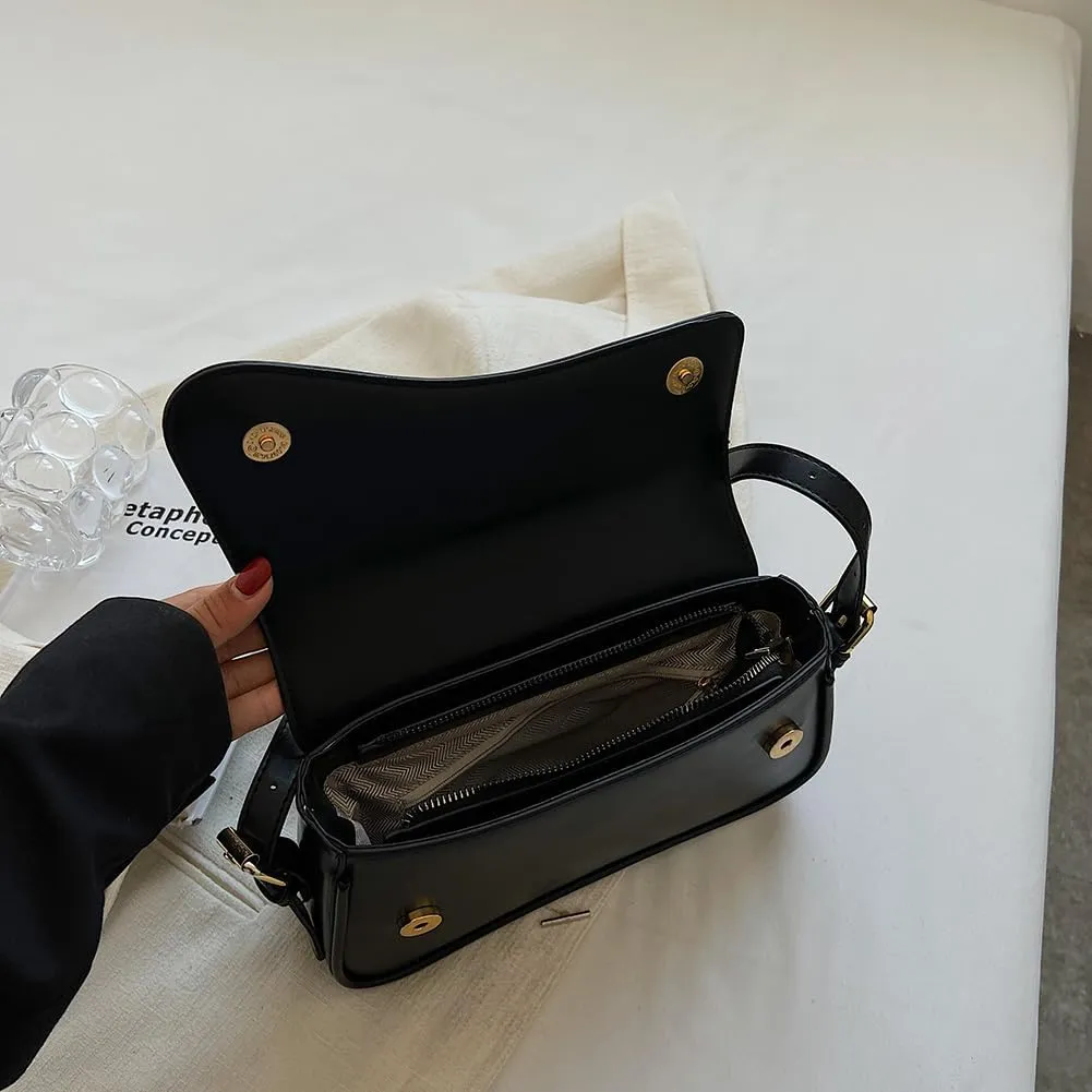 Small Shoulder Bag Y2K Purse for Women Crocodile Handbag Clutch Purse Classic Retro Crossbody Bag Satchel