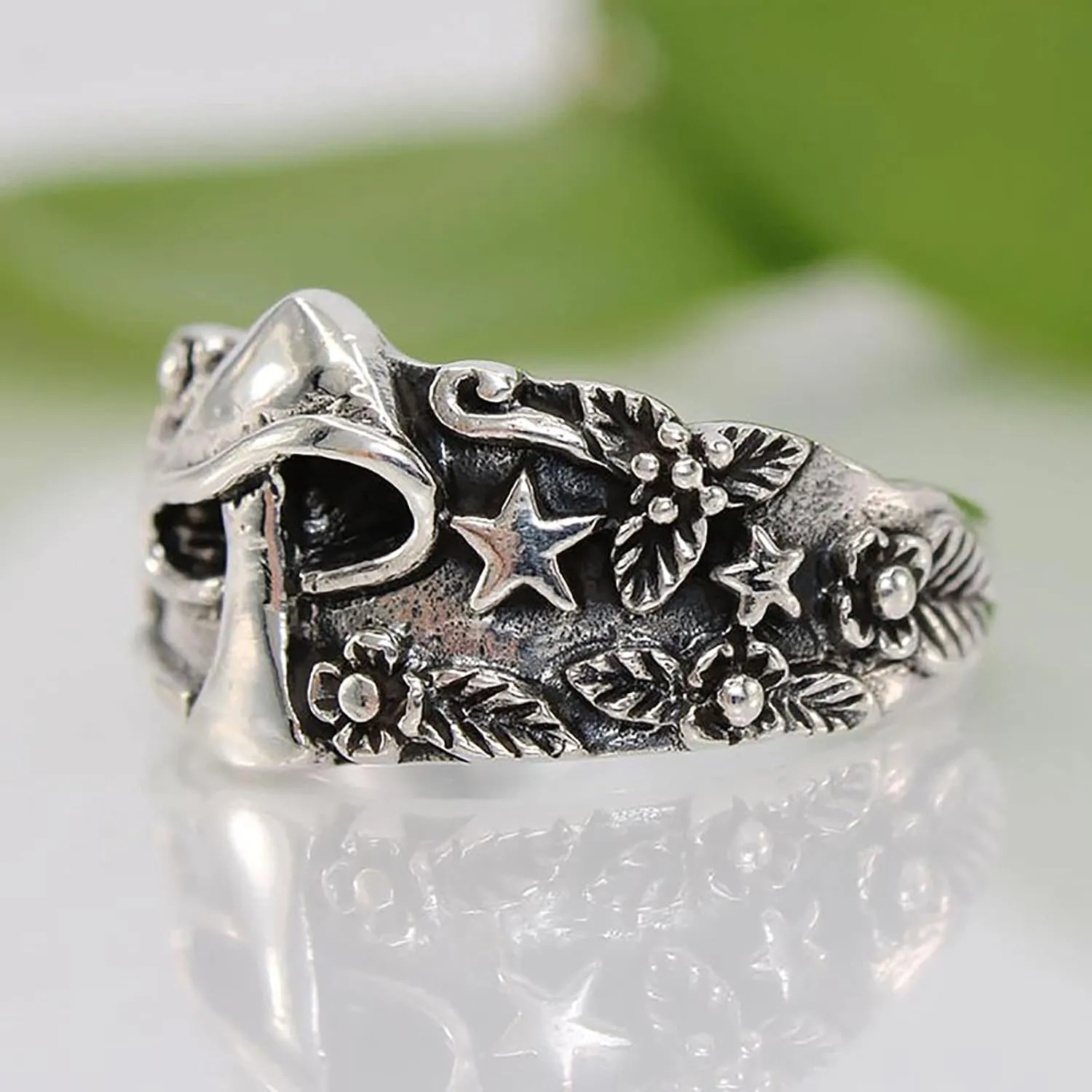 Snake Ring for Women Gothic Black Snake Rings Punk Open Adjustable Silver Snake Knuckle Rings Stackable Reptile Serpent Band Rings for Halloween Costumes Accessories