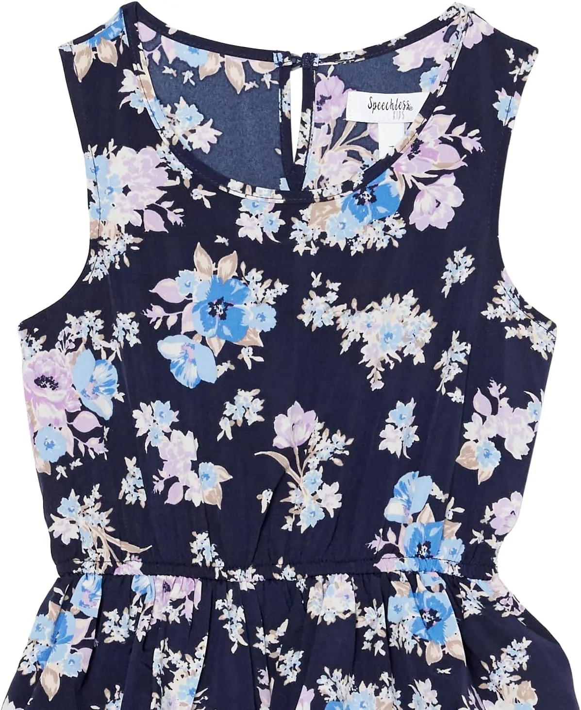 Speechless Girls' Sleeveless Tiered Dress and Tie Front Cardigan