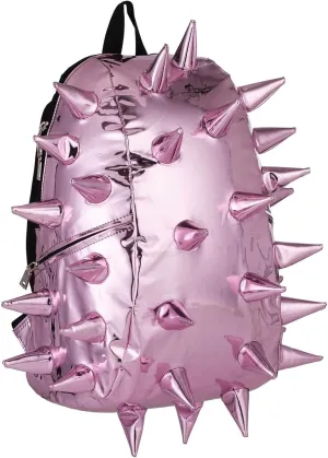 Spike Mirror Mirror Metallic Pink Premium 15" Laptop Backpack for Men & Women, Durable Lightweight Stylish Carry On Unisex Fun Casual Travel Commuter Bag