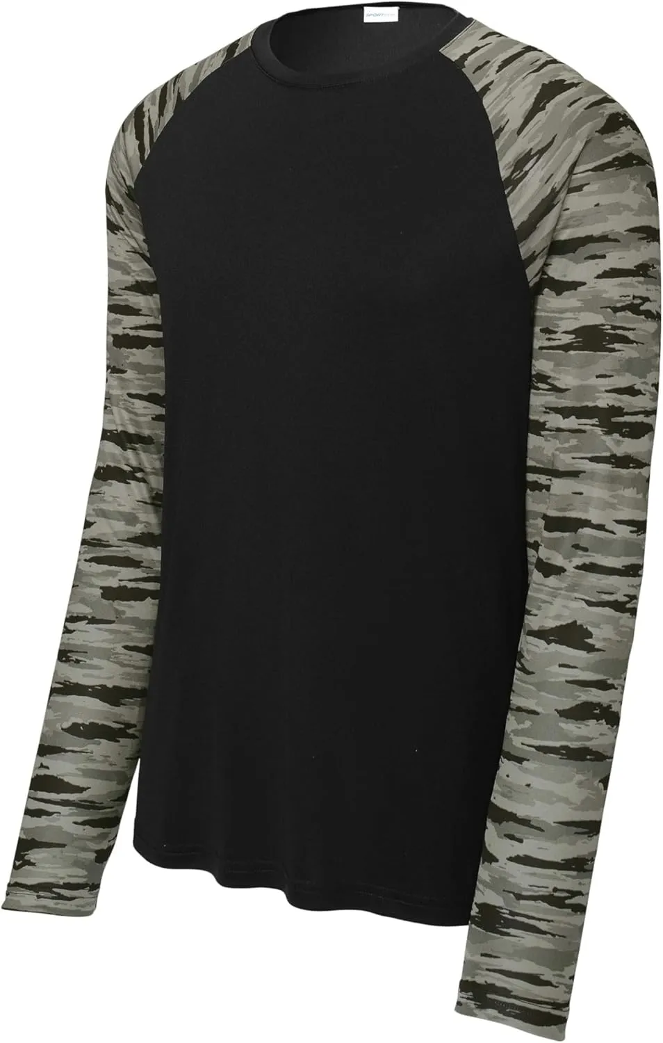 SPORT-TEK Drift Camo Colorblock Long Sleeve Tee
