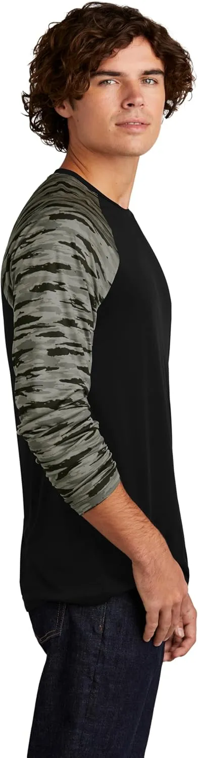 SPORT-TEK Drift Camo Colorblock Long Sleeve Tee