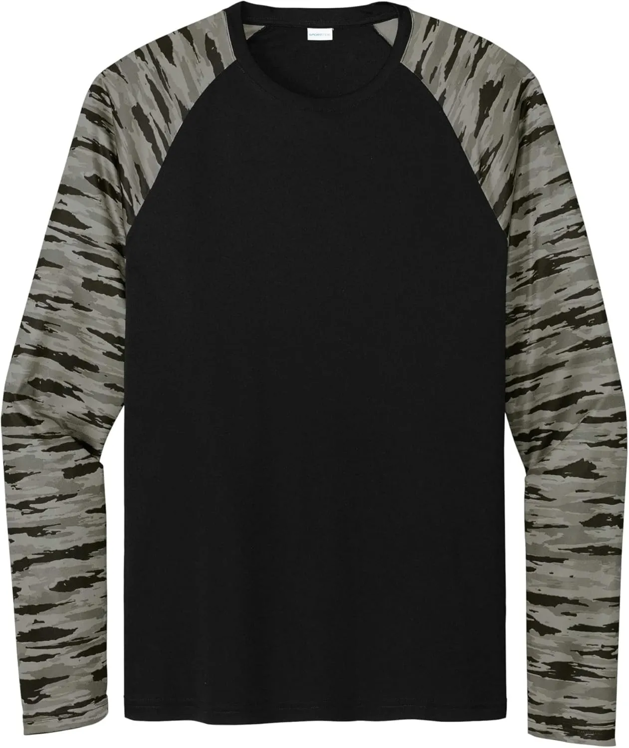 SPORT-TEK Drift Camo Colorblock Long Sleeve Tee