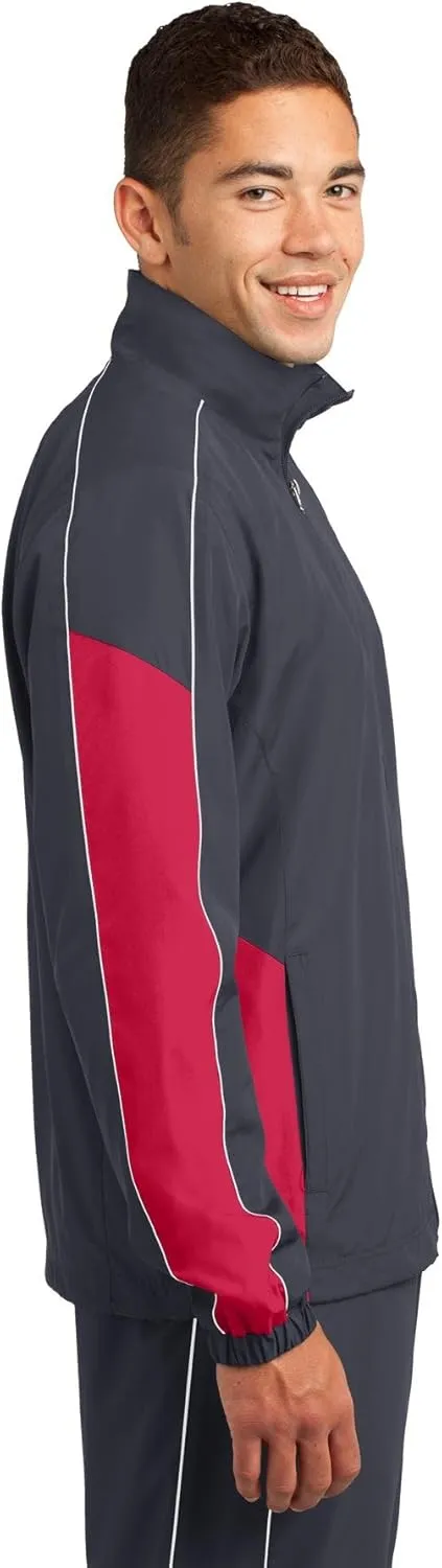 SPORT-TEK Men's Piped Colorblock Wind Jacket