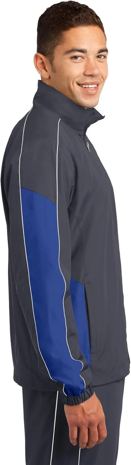 SPORT-TEK Men's Piped Colorblock Wind Jacket