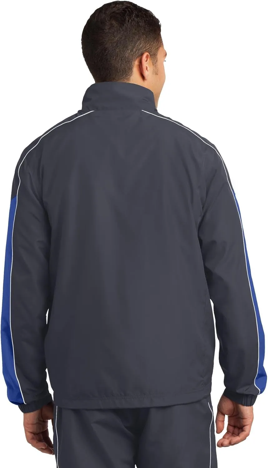 SPORT-TEK Men's Piped Colorblock Wind Jacket