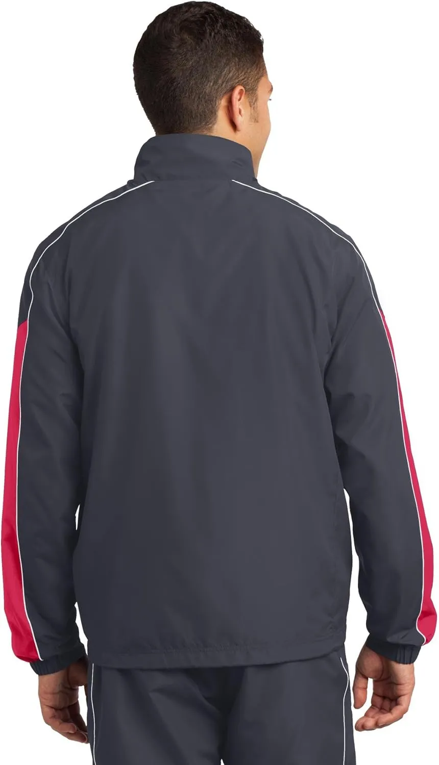 SPORT-TEK Men's Piped Colorblock Wind Jacket