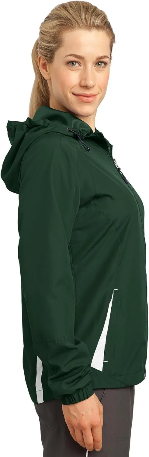SPORT-TEK Women's Colorblock Hooded Raglan Jacket LST76
