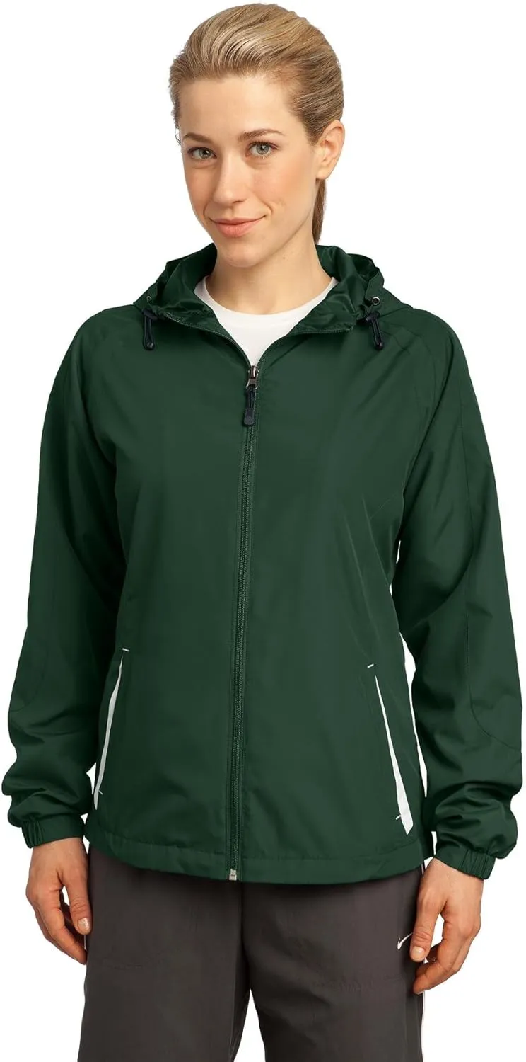 SPORT-TEK Women's Colorblock Hooded Raglan Jacket LST76