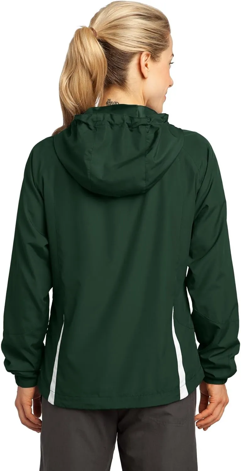 SPORT-TEK Women's Colorblock Hooded Raglan Jacket LST76