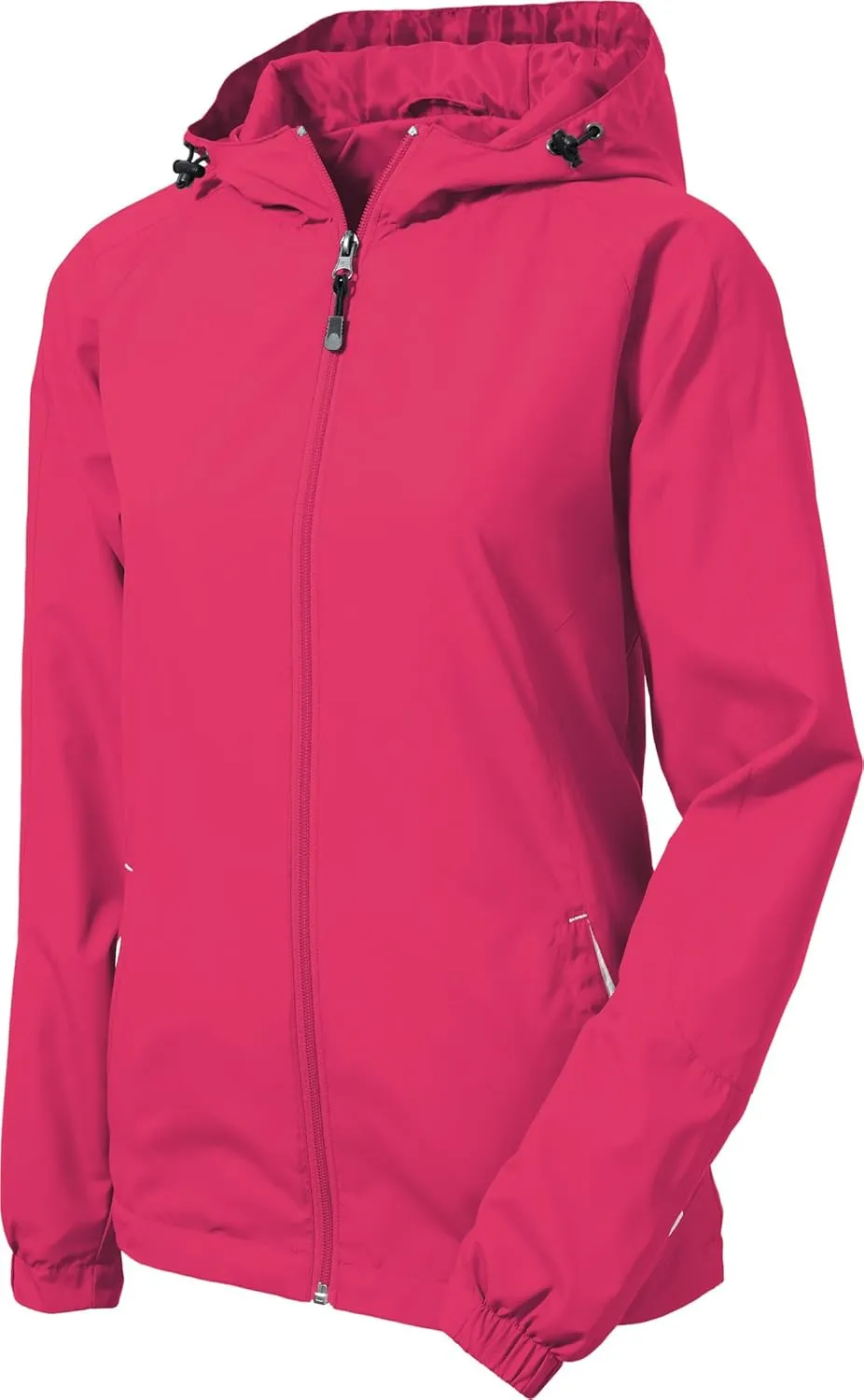 SPORT-TEK Women's Colorblock Hooded Shell Jacket