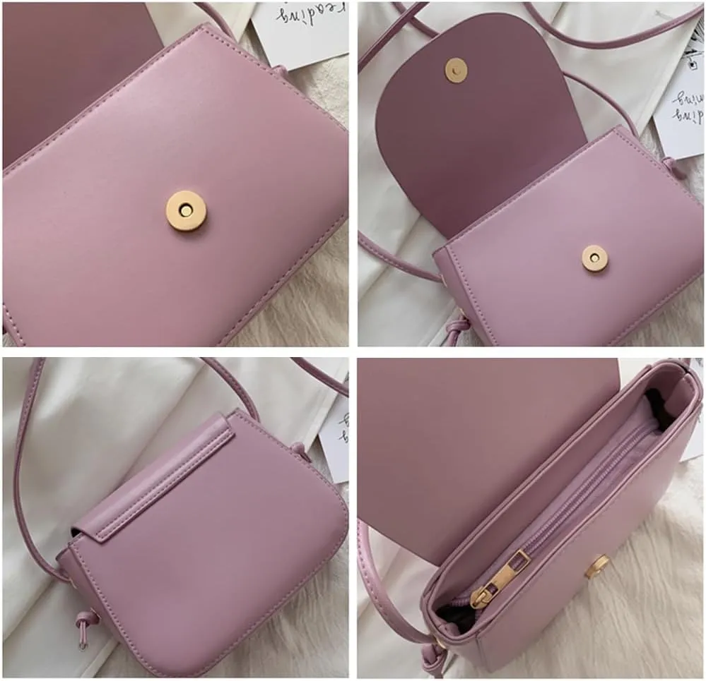 Square Crossbody Shoulder Bag Flap Clutch Bag Retro Satchel Handbag for Girls Casual Satchel Bag