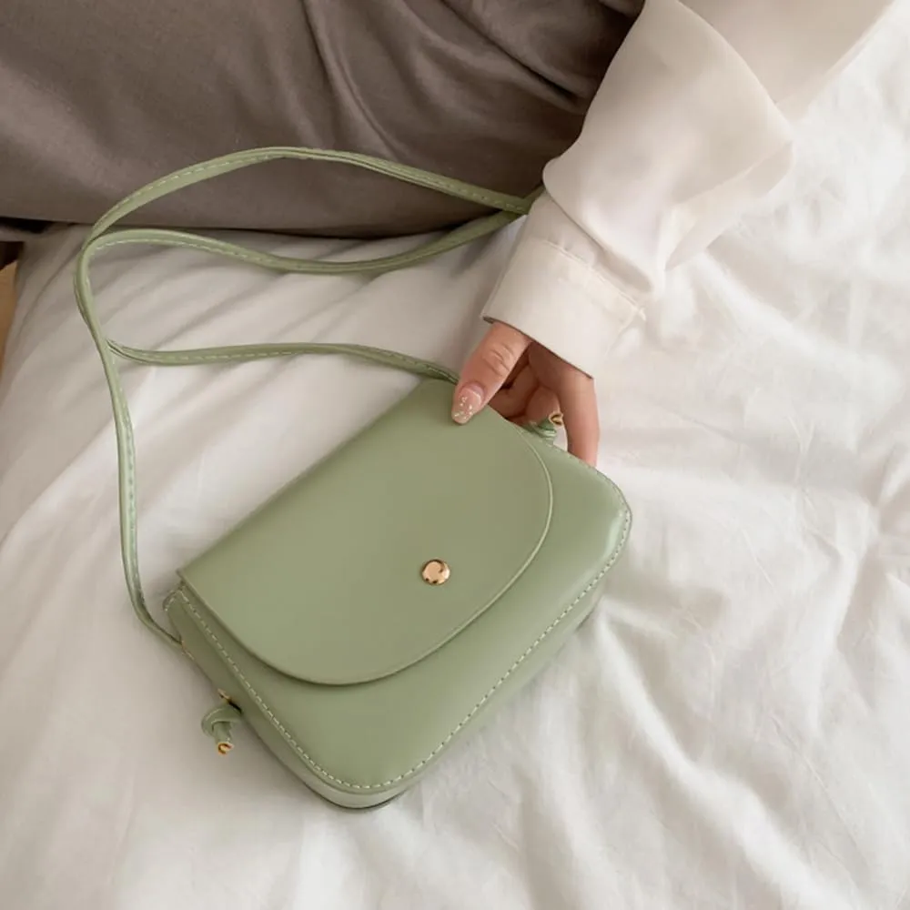 Square Crossbody Shoulder Bag Flap Clutch Bag Retro Satchel Handbag for Girls Casual Satchel Bag