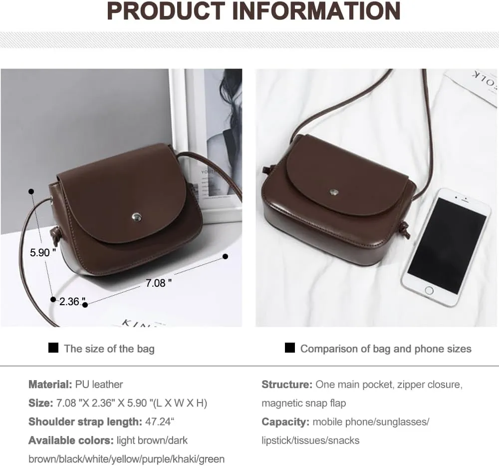Square Crossbody Shoulder Bag Flap Clutch Bag Retro Satchel Handbag for Girls Casual Satchel Bag