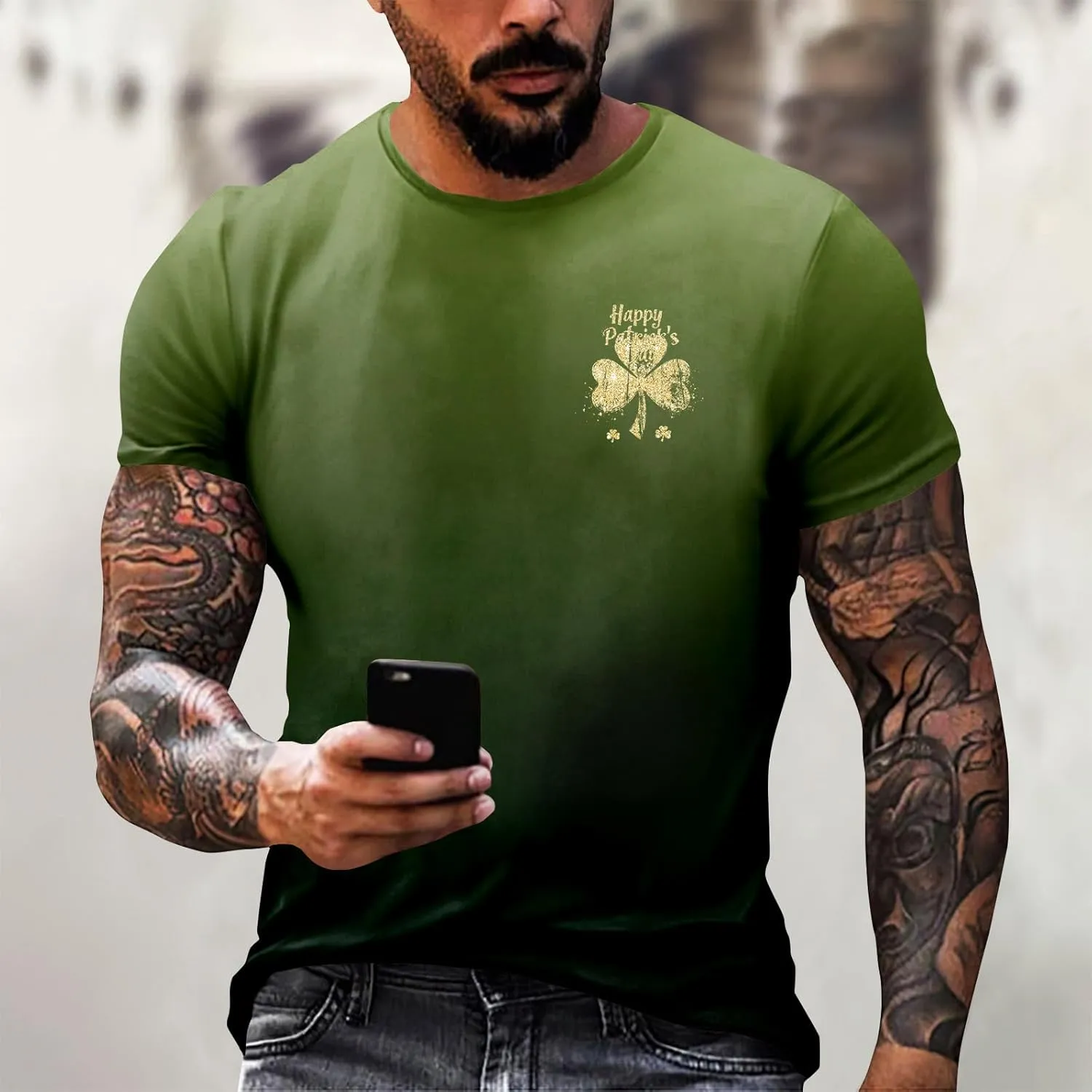St Patrick's Day Shirt Mens Shirts St Patricks Day Shirt Men- Golf Shirts for Men Tshirts Shirts for Men
