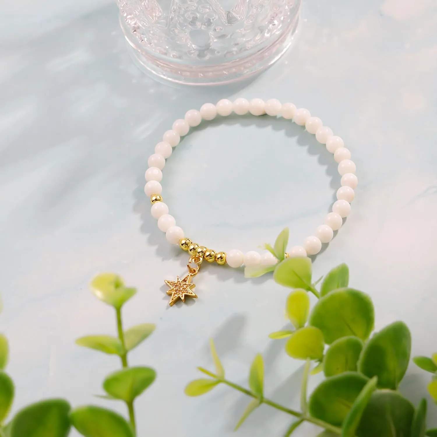 Star Moon Bracelet for Sister Birthday, Gifts from Sister Distance Friendship Gifts Waterproof Natural Shell Beads Bracelet
