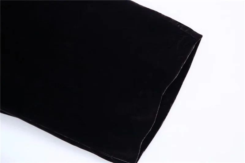 STRAIGHT FIT VELVET PANTS