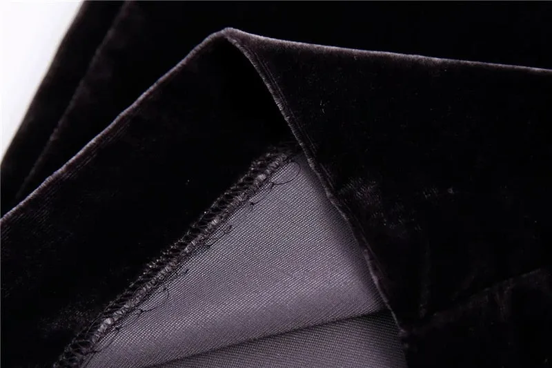 STRAIGHT FIT VELVET PANTS