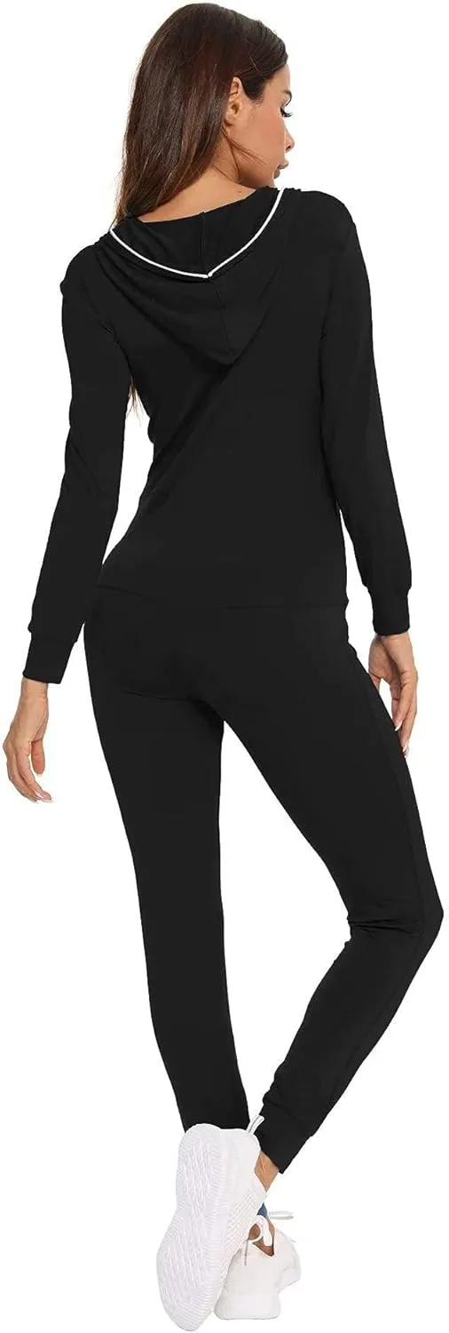 SWOMOG Womens Pajamas Jumpsuits Zip-up Hoodie Union Jumpsuit Romper Long Sleeve Sexy Onesie Bodysuits One Piece Sleepwear