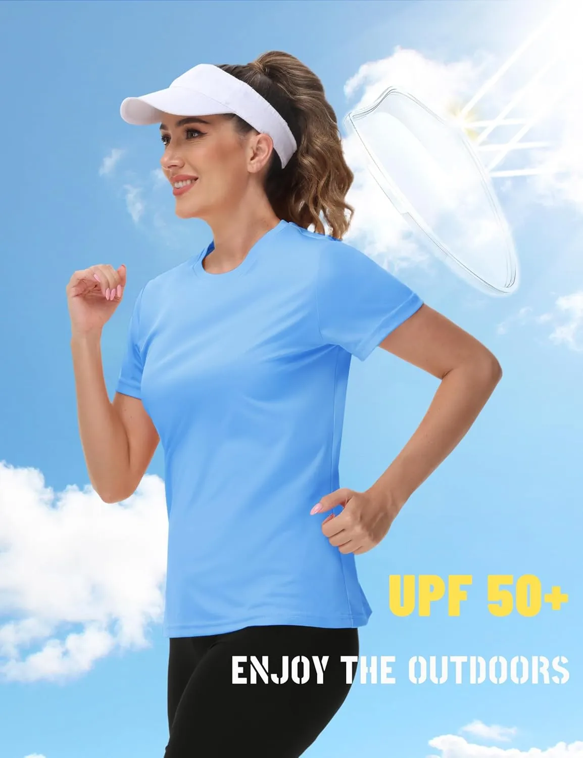 TACVASEN Short Sleeve Shirts for Women Athletic Workout Tops UPF 50  Sun Protection Quick Dry Running T-Shirts