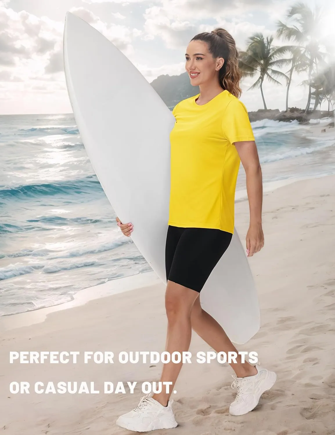 TACVASEN Short Sleeve Shirts for Women Athletic Workout Tops UPF 50  Sun Protection Quick Dry Running T-Shirts