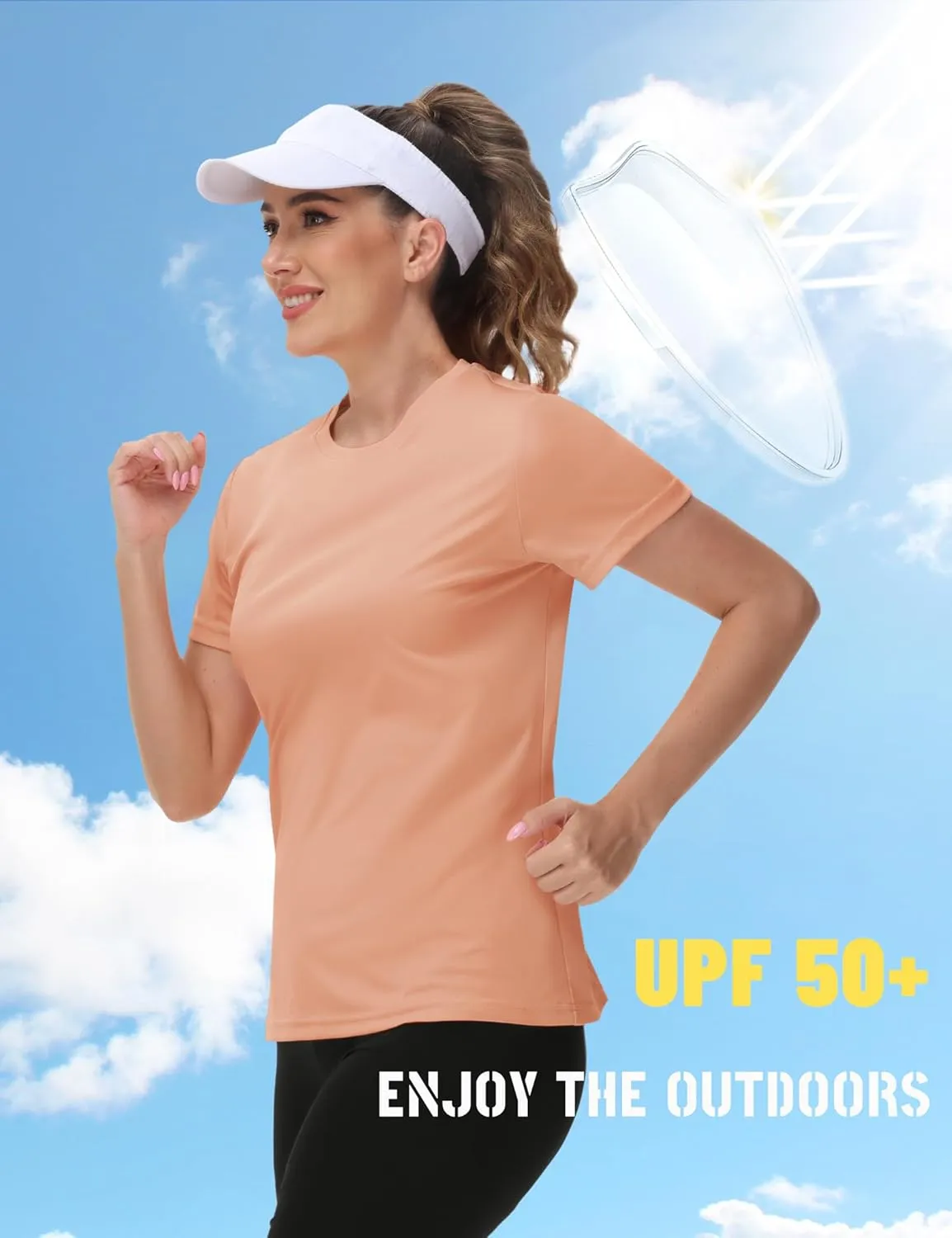 TACVASEN Short Sleeve Shirts for Women Athletic Workout Tops UPF 50  Sun Protection Quick Dry Running T-Shirts