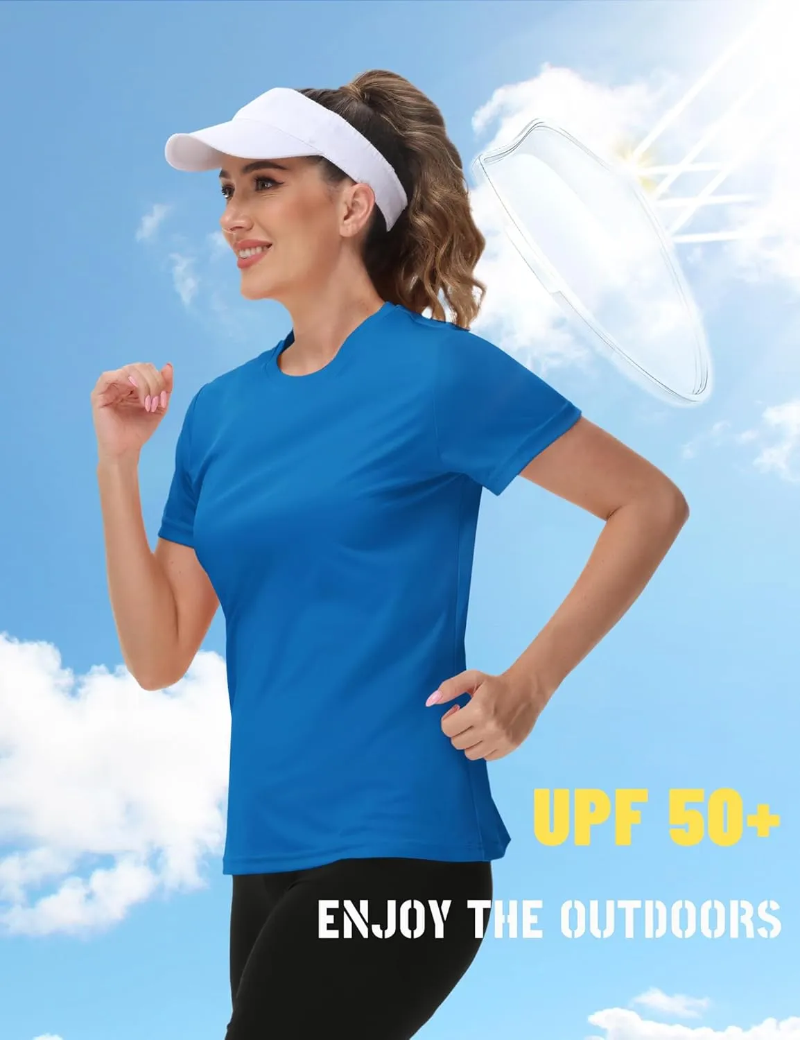 TACVASEN Short Sleeve Shirts for Women Athletic Workout Tops UPF 50  Sun Protection Quick Dry Running T-Shirts