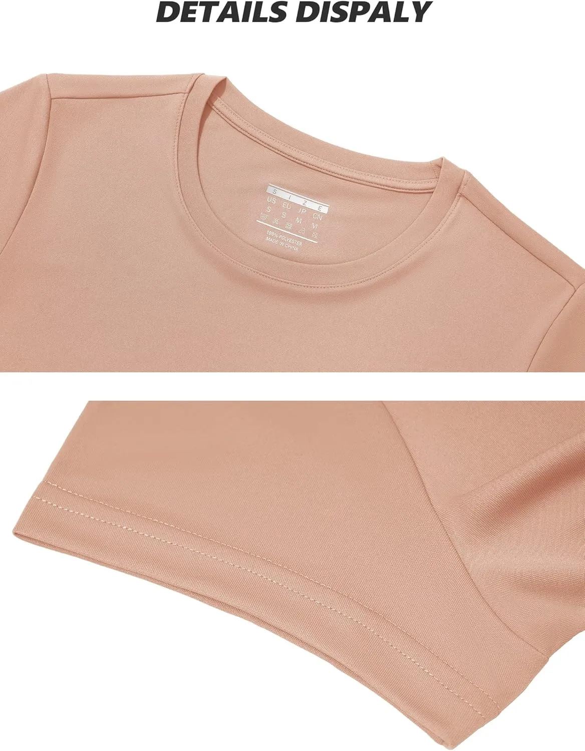 TACVASEN Short Sleeve Shirts for Women Athletic Workout Tops UPF 50  Sun Protection Quick Dry Running T-Shirts