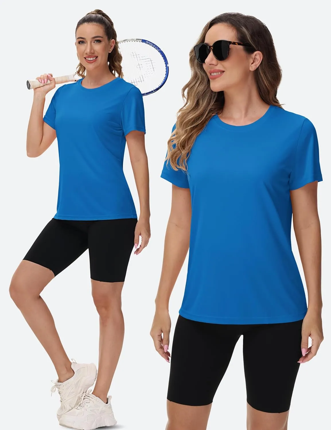 TACVASEN Short Sleeve Shirts for Women Athletic Workout Tops UPF 50  Sun Protection Quick Dry Running T-Shirts