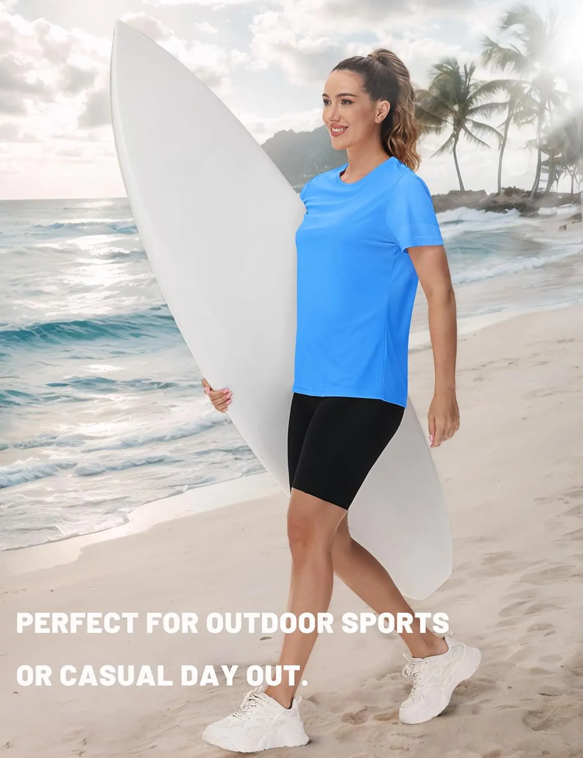 TACVASEN Short Sleeve Shirts for Women Athletic Workout Tops UPF 50  Sun Protection Quick Dry Running T-Shirts
