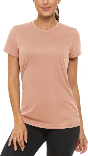 TACVASEN Short Sleeve Shirts for Women Athletic Workout Tops UPF 50  Sun Protection Quick Dry Running T-Shirts