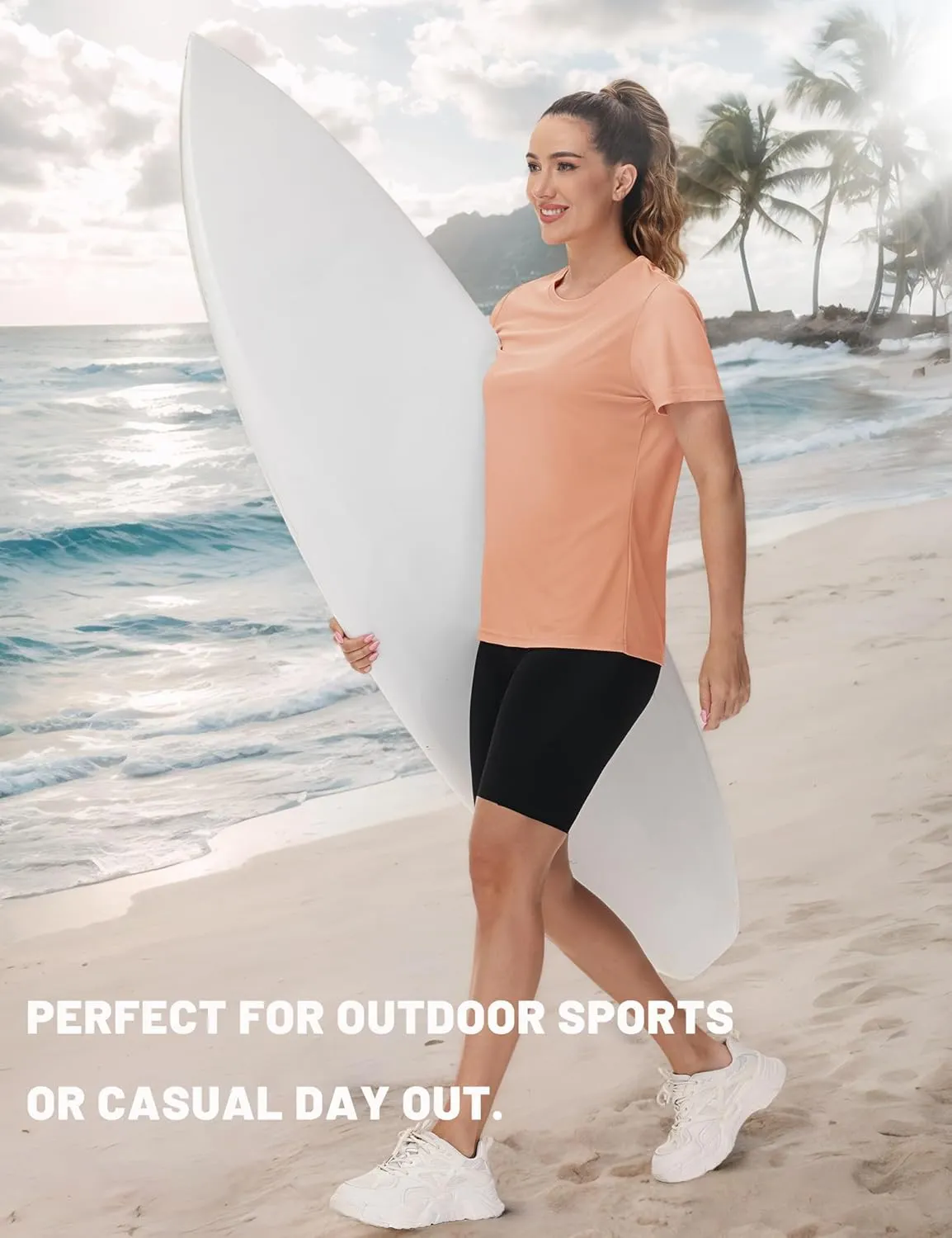 TACVASEN Short Sleeve Shirts for Women Athletic Workout Tops UPF 50  Sun Protection Quick Dry Running T-Shirts