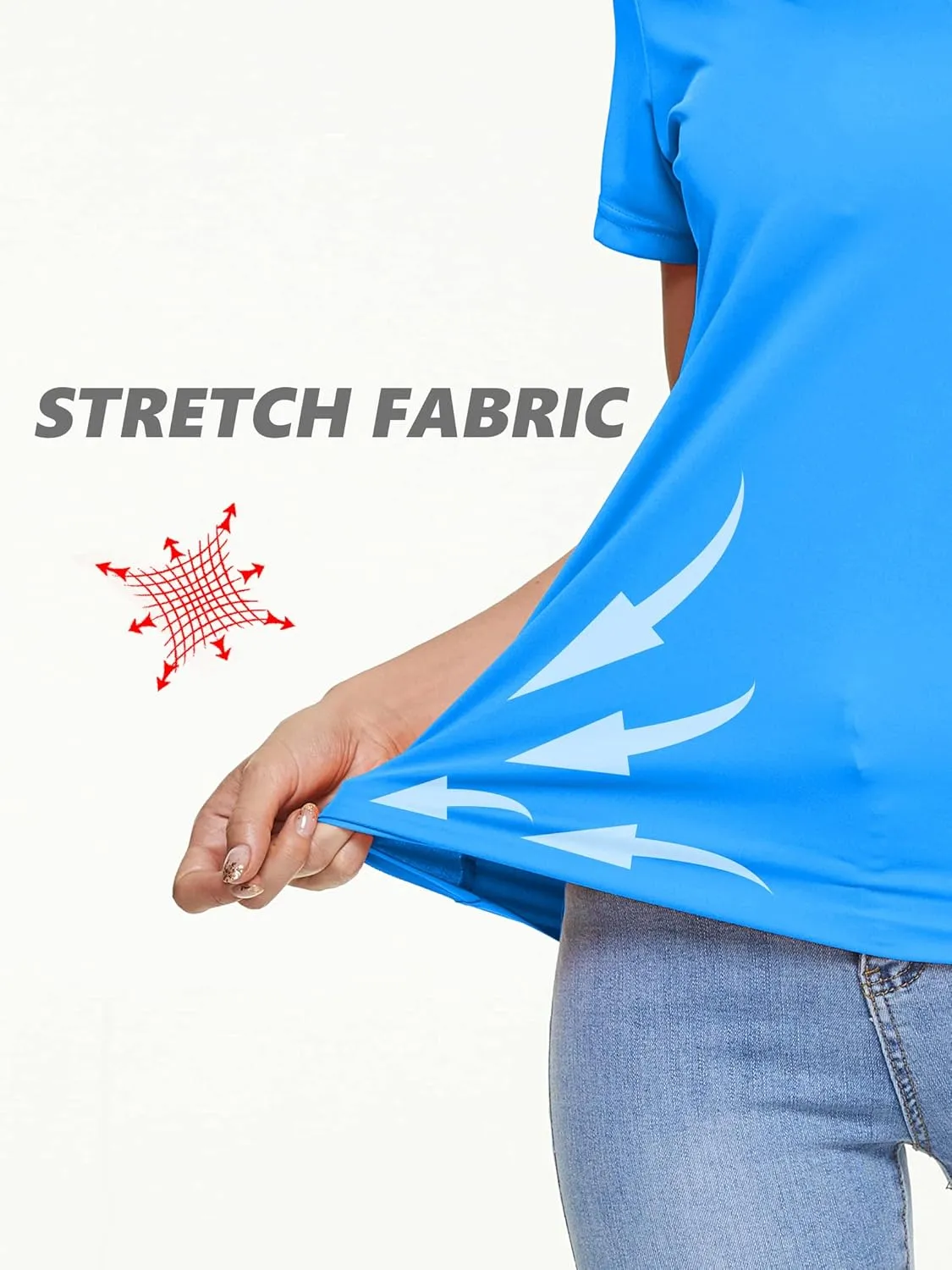 TACVASEN Short Sleeve Shirts for Women Athletic Workout Tops UPF 50  Sun Protection Quick Dry Running T-Shirts
