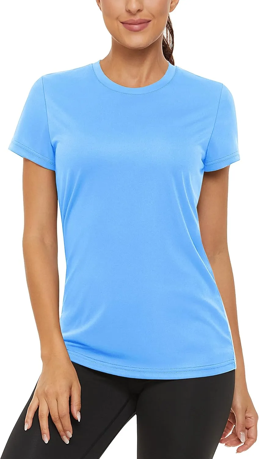 TACVASEN Short Sleeve Shirts for Women Athletic Workout Tops UPF 50  Sun Protection Quick Dry Running T-Shirts