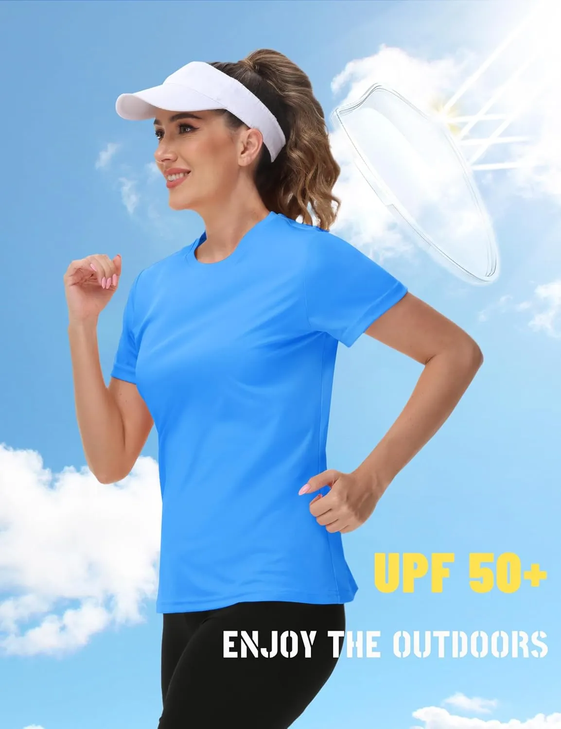 TACVASEN Short Sleeve Shirts for Women Athletic Workout Tops UPF 50  Sun Protection Quick Dry Running T-Shirts