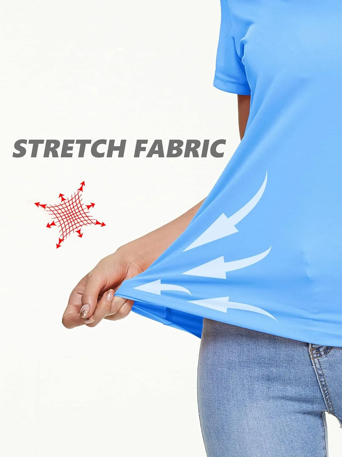 TACVASEN Short Sleeve Shirts for Women Athletic Workout Tops UPF 50  Sun Protection Quick Dry Running T-Shirts