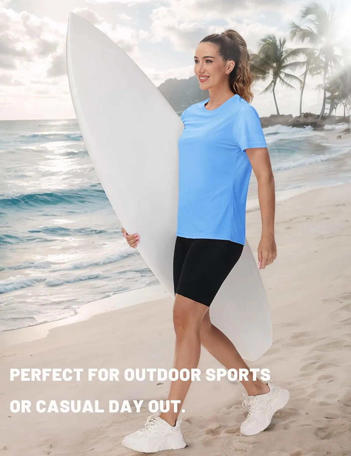 TACVASEN Short Sleeve Shirts for Women Athletic Workout Tops UPF 50  Sun Protection Quick Dry Running T-Shirts