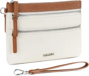 Telena Wristlet Wallets for Women Leather Clutch Purses Ladies Wallet Handbags RFID Blocking Card Holder