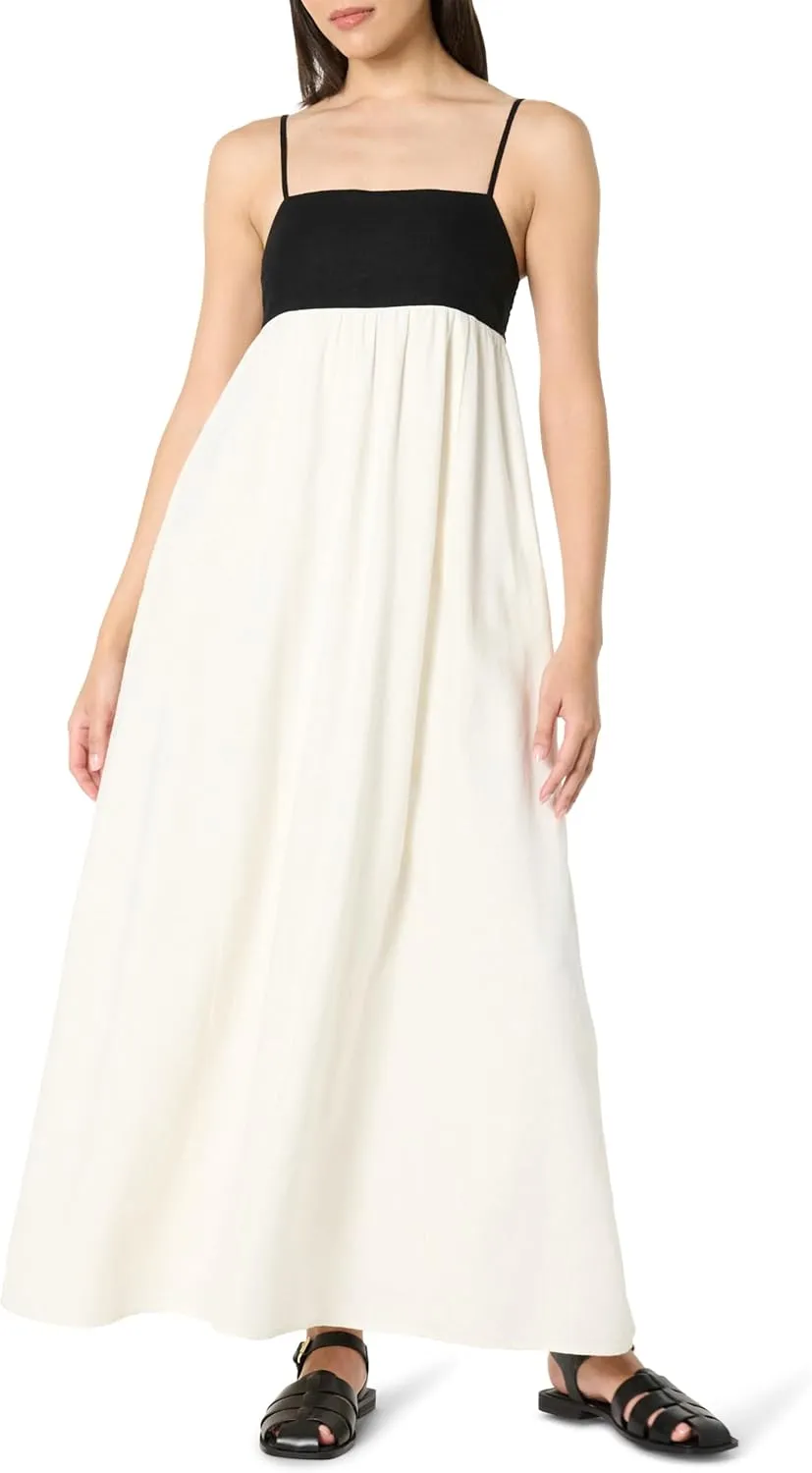 The Drop Women's Colorblock Strappy Maxi Dress