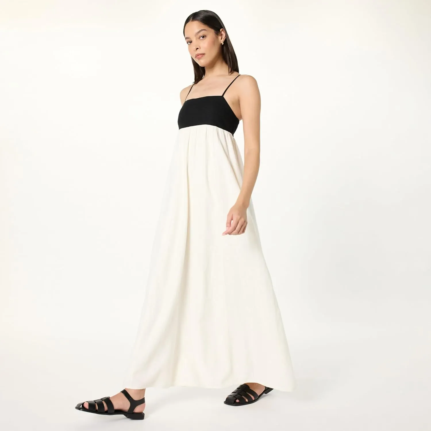 The Drop Women's Colorblock Strappy Maxi Dress