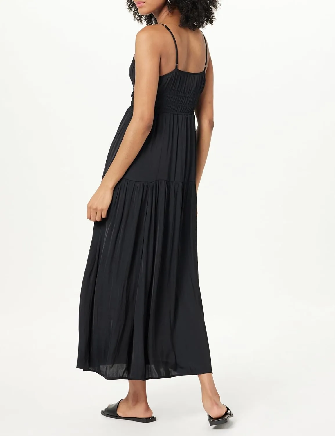 The Drop Women's Tavia Tie-Front Tiered Maxi Dress