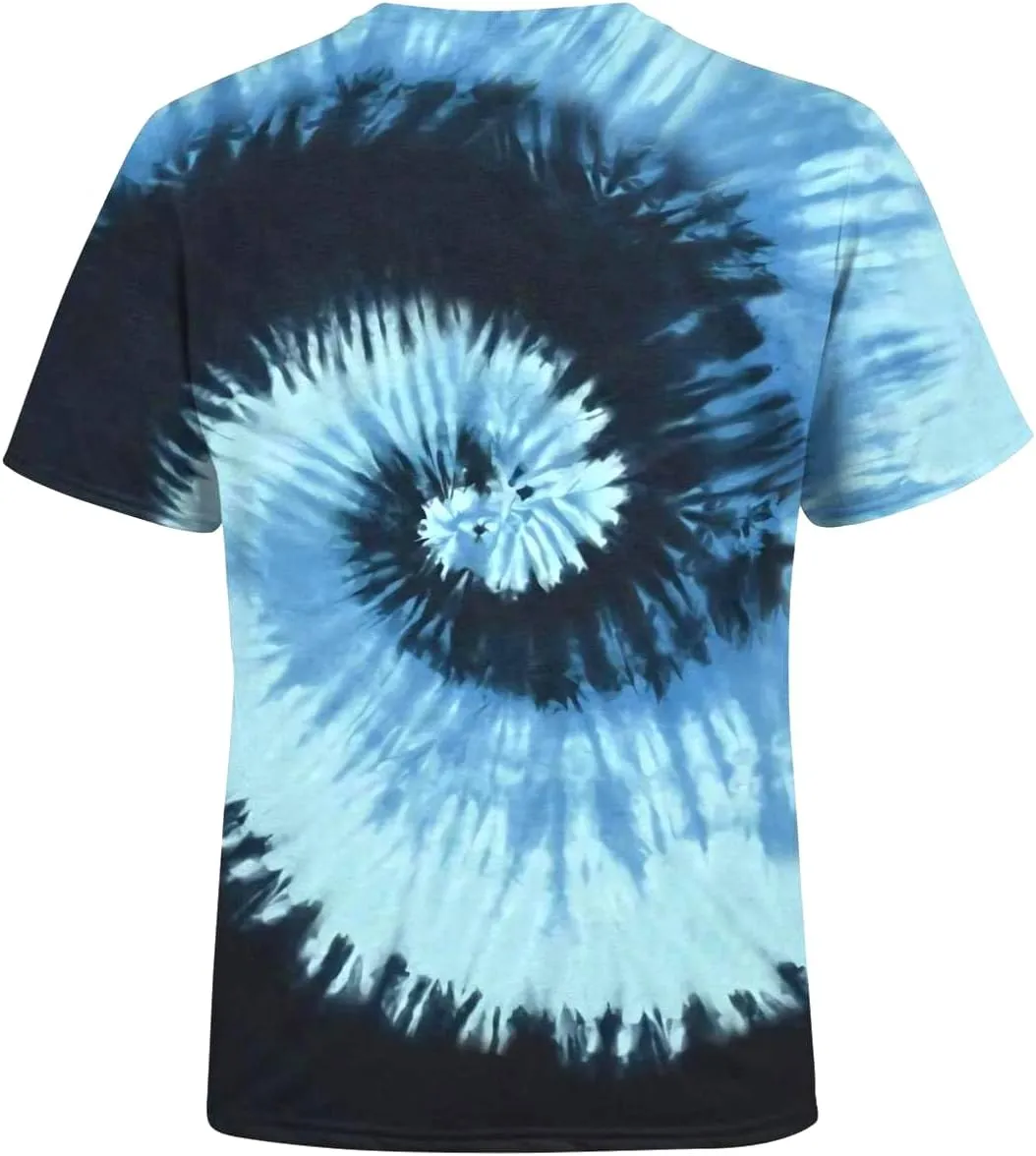 Tie Dye Shirts for Men Women, Short Sleeve Mens Tie Dye Shirts, Mens Women Rainbow Tie Dye T Shirts,Size:S-5XL